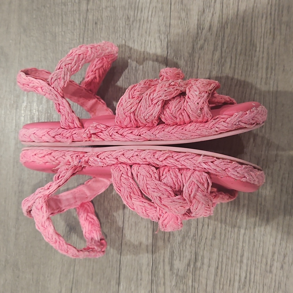 Zara Kids Pink Braided Sandals size 25 - Picture 10 of 11
